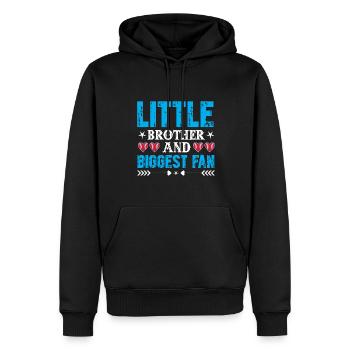 Petit frère et plus grand match de baseball de fans - Sweat à capuche Premium bio Homme - noir - Devant - Nico (187cm)