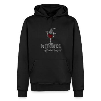 Witches Be Sippin Witch Squad Wine Glass Halloween - Sweat à capuche Premium bio Homme - noir - Devant - Nico (187cm)