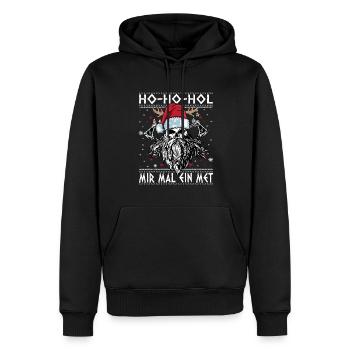 Ho Ho Hol Mir Mal Ein MET Ugly Christmas Wikinger - Männer Premium Bio Hoodie - Schwarz - Vorne - Nico (187cm)