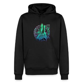 Valhalla Wolf Odin Runes Boussole nordique - Sweat à capuche Premium bio Homme - noir - Devant - Nico (187cm)
