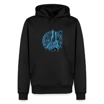 Valhalla Wolf Odin Runes Boussole nordique - Sweat à capuche Premium bio Homme - noir - Devant - Nico (187cm)