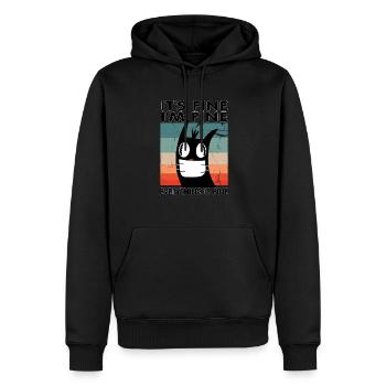 Es Ist In Ordnung, Mir Geht Es Gut - Männer Premium Bio Hoodie - Schwarz - Vorne - Nico (187cm)