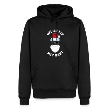 Geilertypmitbart Weihnachten Bartträger Bart - Männer Premium Bio Hoodie - Schwarz - Vorne - Nico (187cm)