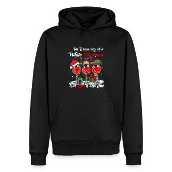 I'm Dreaming of a White Christmas but Red is also - Men’s Premium Organic Hoodie - black - Front - Nico (187cm)