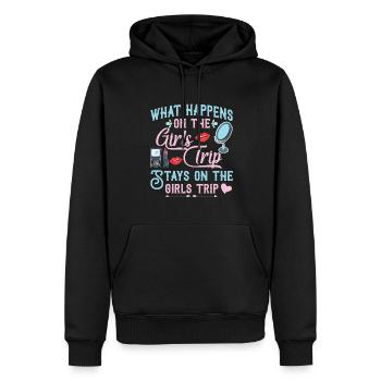 Ce qui se passe sur le voyage des filles reste drôle - Sweat à capuche Premium bio Homme - noir - Devant - Nico (187cm)
