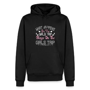 Ce qui se passe sur le voyage des filles reste drôle - Sweat à capuche Premium bio Homme - noir - Devant - Nico (187cm)