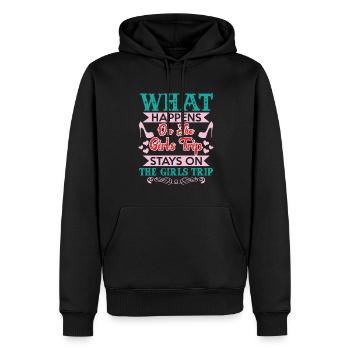Ce qui se passe sur le voyage des filles reste drôle - Sweat à capuche Premium bio Homme - noir - Devant - Nico (187cm)