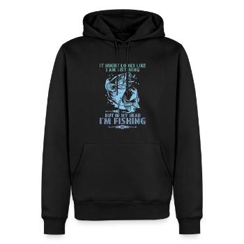 It may look like I'm - Men’s Premium Organic Hoodie - black - Front - Nico (187cm)