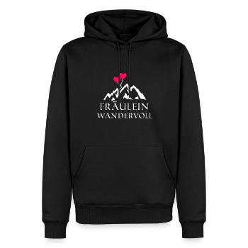 Fräulein Wandervoll Wandern Bergsteigen Natur - Männer Premium Bio Hoodie - Schwarz - Vorne - Nico (187cm)