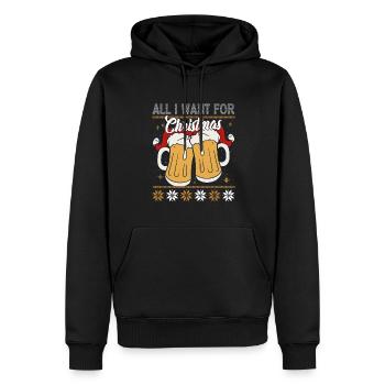 All I need for Christmas is BEER - Men’s Premium Organic Hoodie - black - Front - Nico (187cm)