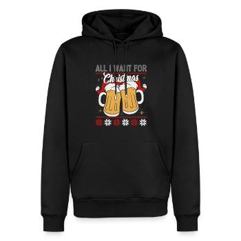 All I need for Christmas is BEER - Men’s Premium Organic Hoodie - black - Front - Nico (187cm)
