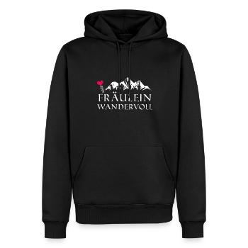 Fräulein Wandervoll Wandern Bergsteigen Natur - Männer Premium Bio Hoodie - Schwarz - Vorne - Nico (187cm)