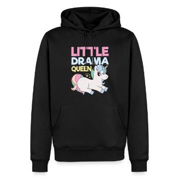 Little Drama Queen Einhorn Zicke Spruch - Männer Premium Bio Hoodie - Schwarz - Vorne - Nico (187cm)