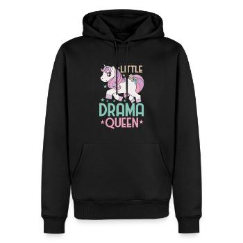 Little Drama Queen Einhorn Zicke Spruch - Männer Premium Bio Hoodie - Schwarz - Vorne - Nico (187cm)