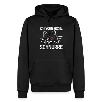 Ich Schnarche Nicht Ich Schnurre - Männer Premium Bio Hoodie - Schwarz - Vorne - Nico (187cm)
