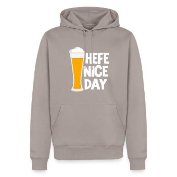 Weizenbier Brauer Hobbybrauer Hefe Nice Day Bier - Männer Premium Bio Hoodie - Taupe - Vorne - Nico (187cm)