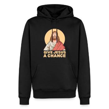 Geben Sie Jesus Eine Zufällige Glaube Bibel Zitat - Männer Premium Bio Hoodie - Schwarz - Vorne - Nico (187cm)