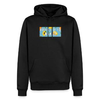 Addicted to Mango's favorite fruit pattern Summer - Men’s Premium Organic Hoodie - black - Front - Nico (187cm)