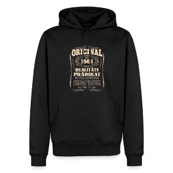 Vintage Original 1966 Geboren Jahrgang 1966 - Männer Premium Bio Hoodie - Schwarz - Vorne - Nico (187cm)