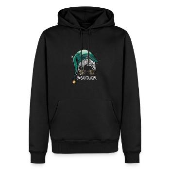 Joyeux Noël Mère beaux cadeaux - Sweat à capuche Premium bio Homme - noir - Devant - Nico (187cm)