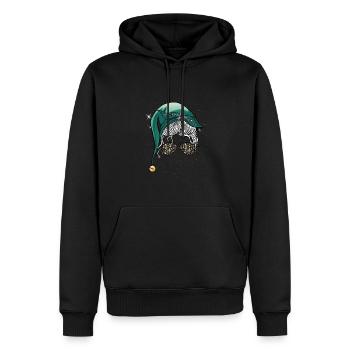 Joyeux Noël Mère beaux cadeaux - Sweat à capuche Premium bio Homme - noir - Devant - Nico (187cm)