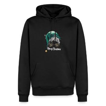 Joyeux Noël Mère beaux cadeaux - Sweat à capuche Premium bio Homme - noir - Devant - Nico (187cm)