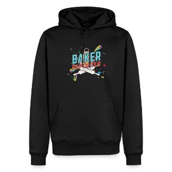 Baker Reporter Cook Chef Cookies Pâte de Noël - Sweat à capuche Premium bio Homme - noir - Devant - Nico (187cm)