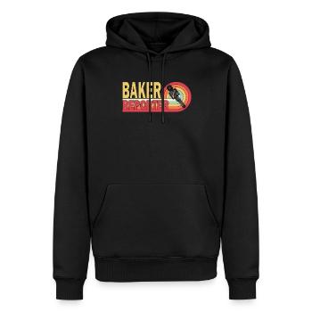 Baker Reporter Caméra Microphone Girl Stars Citation - Sweat à capuche Premium bio Homme - noir - Devant - Nico (187cm)