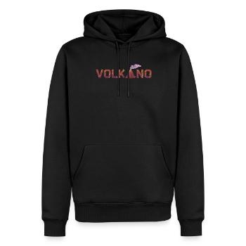 Le volcan appelle la migration de la lave le magma de feu de montagne - Sweat à capuche Premium bio Homme - noir - Devant - Nico (187cm)