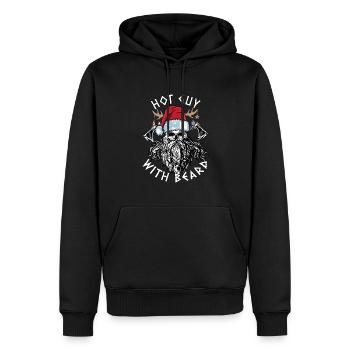 Geilertypmitbart Weihnachten Bartträger Wikinger - Männer Premium Bio Hoodie - Schwarz - Vorne - Nico (187cm)