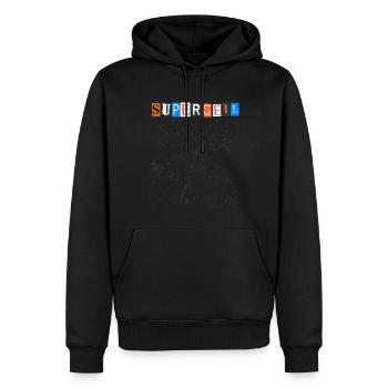 Supergeil Super Tolle Briefe Aus Einer Zeitschrift - Männer Premium Bio Hoodie - Schwarz - Vorne - Nico (187cm)