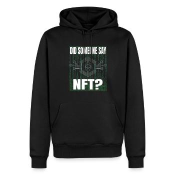 Did anyone say virtual money for NFT tokens? - Men’s Premium Organic Hoodie - black - Front - Nico (187cm)