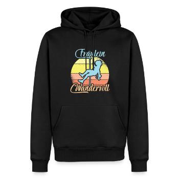 Fräulein Wandervoll Bergsteigerin Bergsteigen - Männer Premium Bio Hoodie - Schwarz - Vorne - Nico (187cm)