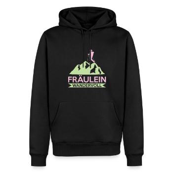 Wanderspruch Für Frau Fräulein Wandervoll Wandern - Männer Premium Bio Hoodie - Schwarz - Vorne - Nico (187cm)