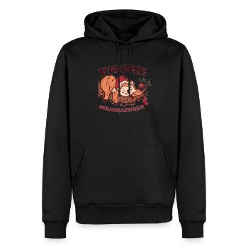 Frohe Weihnachten Utensilien Santa's Hut Faultier - Männer Premium Bio Hoodie - Schwarz - Vorne - Nico (187cm)