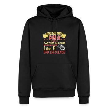 Ils m’appellent Papa Drôle de jour de papa Papa - Sweat à capuche Premium bio Homme - noir - Devant - Nico (187cm)