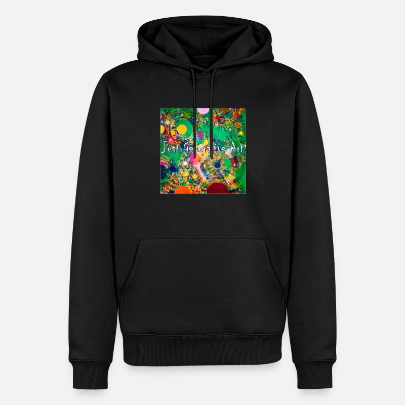 Nur Generative Kunstprogrammierung Bildcode - Männer Premium Bio Hoodie - Schwarz
