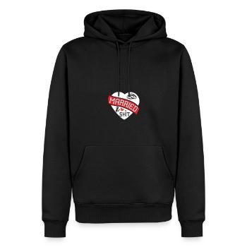 Regardez-moi me marier tous - Sweat à capuche Premium bio Homme - noir - Devant - Nico (187cm)