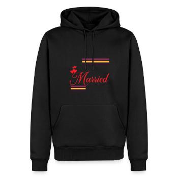 Regardez-moi me marier tous - Sweat à capuche Premium bio Homme - noir - Devant - Nico (187cm)