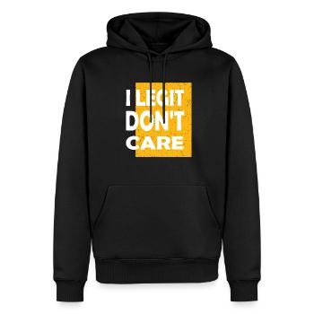 Es Ist Mir Egal Zitatgeschenk Für Gleichgültigkeit - Männer Premium Bio Hoodie - Schwarz - Vorne - Nico (187cm)