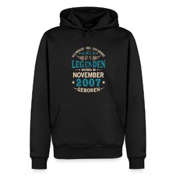Toutes les personnes naissent égales Novembre 2007 - Sweat à capuche Premium bio Homme - noir - Devant - Nico (187cm)