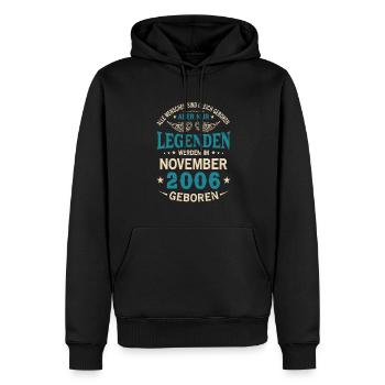 Toutes les personnes naissent égales Novembre 2006 - Sweat à capuche Premium bio Homme - noir - Devant - Nico (187cm)