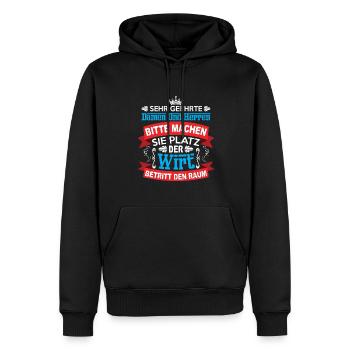 Machen Sie Platz Der Wirt Betritt Den Raum - Männer Premium Bio Hoodie - Schwarz - Vorne - Nico (187cm)
