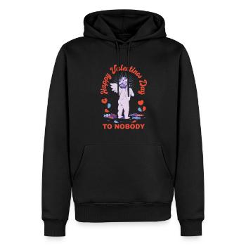 Bonne Saint-Valentin à personne Cupidon Petit Ange - Sweat à capuche Premium bio Homme - noir - Devant - Nico (187cm)