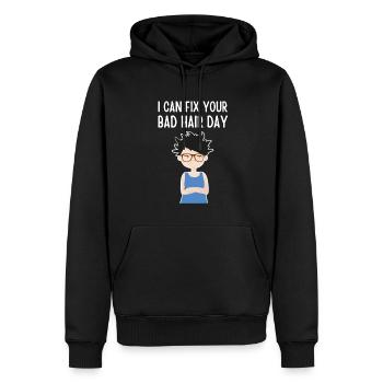 Ich Kann Deinen Schlechten Haar Tag Ohne Styling - Männer Premium Bio Hoodie - Schwarz - Vorne - Nico (187cm)