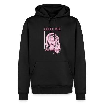 Gutes Haar ist kein Zufall - Männer Premium Bio Hoodie - Schwarz - Vorne - Nico (187cm)