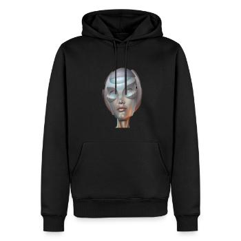 Alien Princess - Men’s Premium Organic Hoodie - black - Front - Nico (187cm)