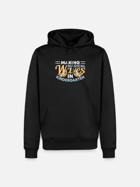 Kindergärtner Lehrer Regenbogenfarben - Männer Premium Bio Hoodie - Schwarz
