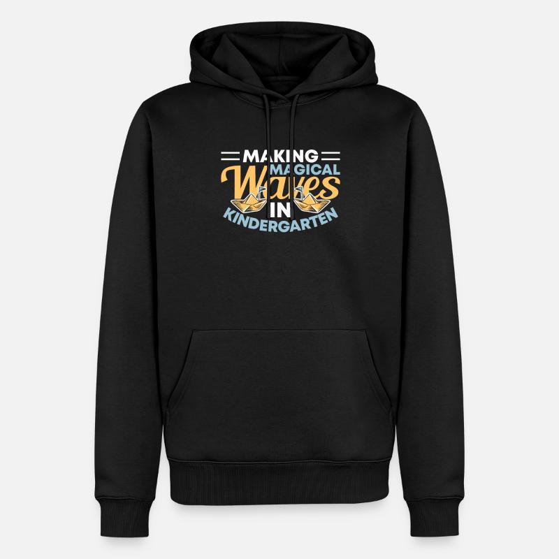 Kindergärtner Lehrer Regenbogenfarben - Männer Premium Bio Hoodie - Schwarz