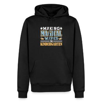 Kindergärtner Lehrer Regenbogenfarben - Männer Premium Bio Hoodie - Schwarz - Vorne - Nico (187cm)
